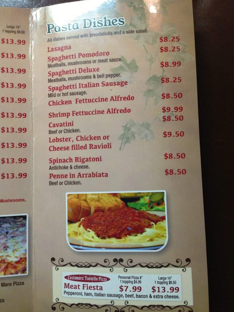 Pitti's Italian - Brownsville, TX menu_pic