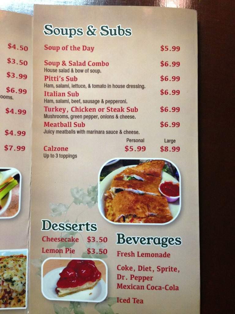 Pitti's Italian - Brownsville, TX menu_pic