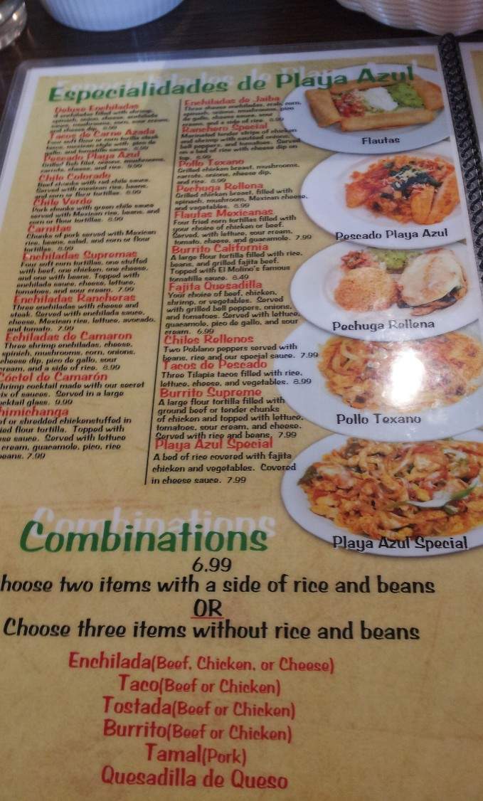 Playa Azul - Conway, AR menu_pic