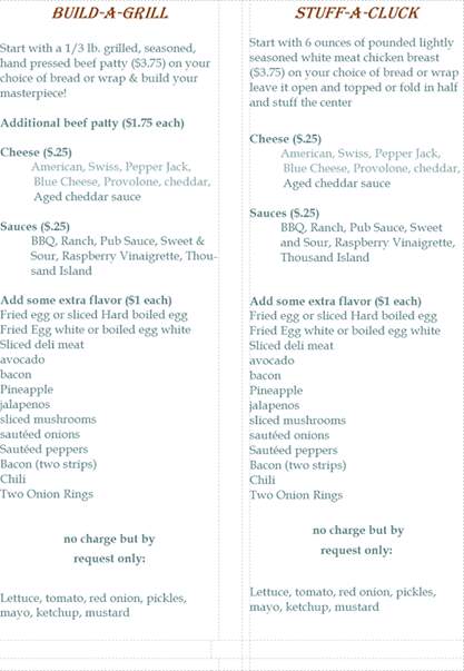 PnB's Brew Pub - La Porte City, IA menu_pic