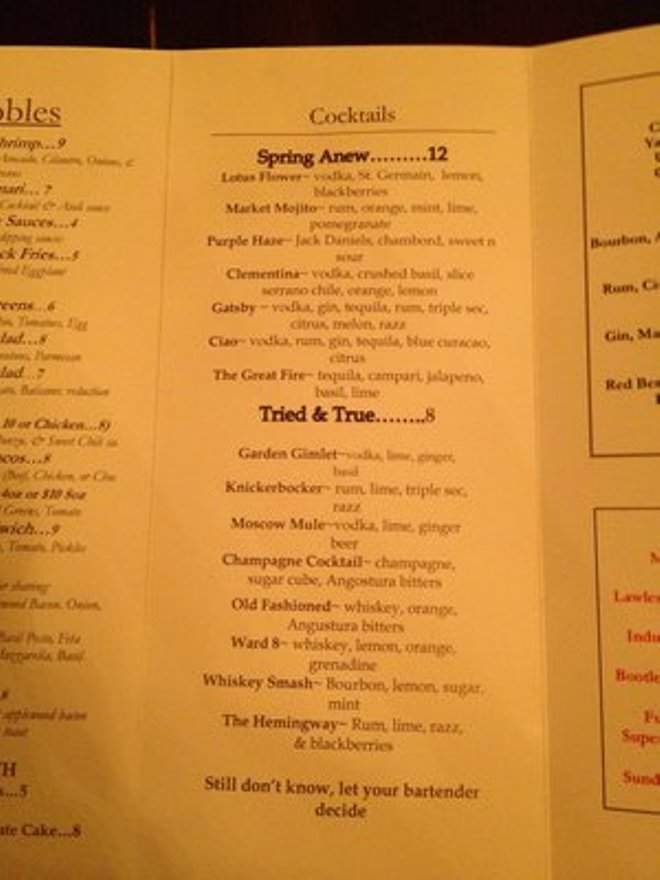 Prohibition - Dallas, TX menu_pic