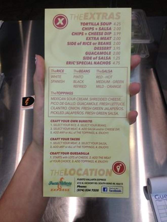 Puerto Vallarta Express - South Bend, IN menu_pic