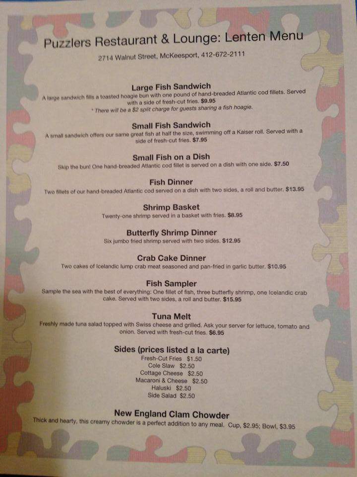 Puzzlers - McKeesport, PA menu_pic