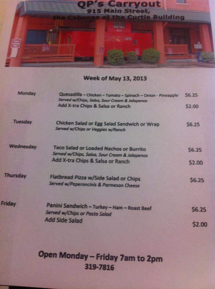 QP's Carryout - Evansville, IN menu_pic