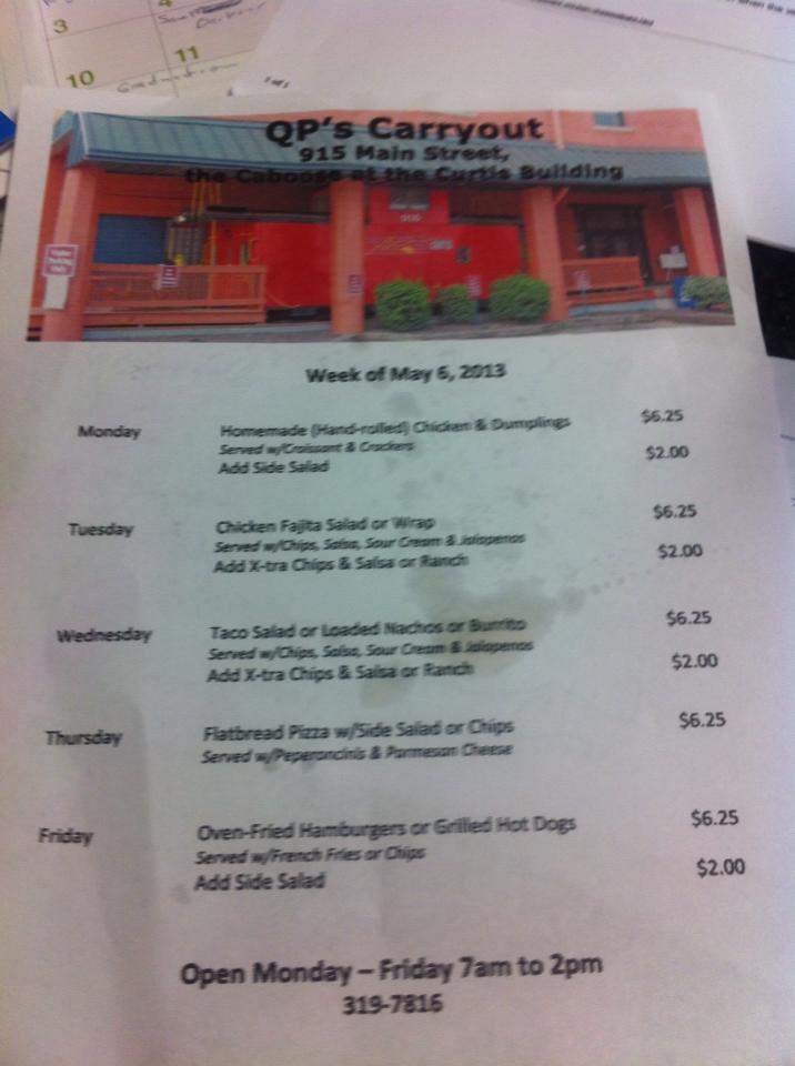 QP's Carryout - Evansville, IN menu_pic