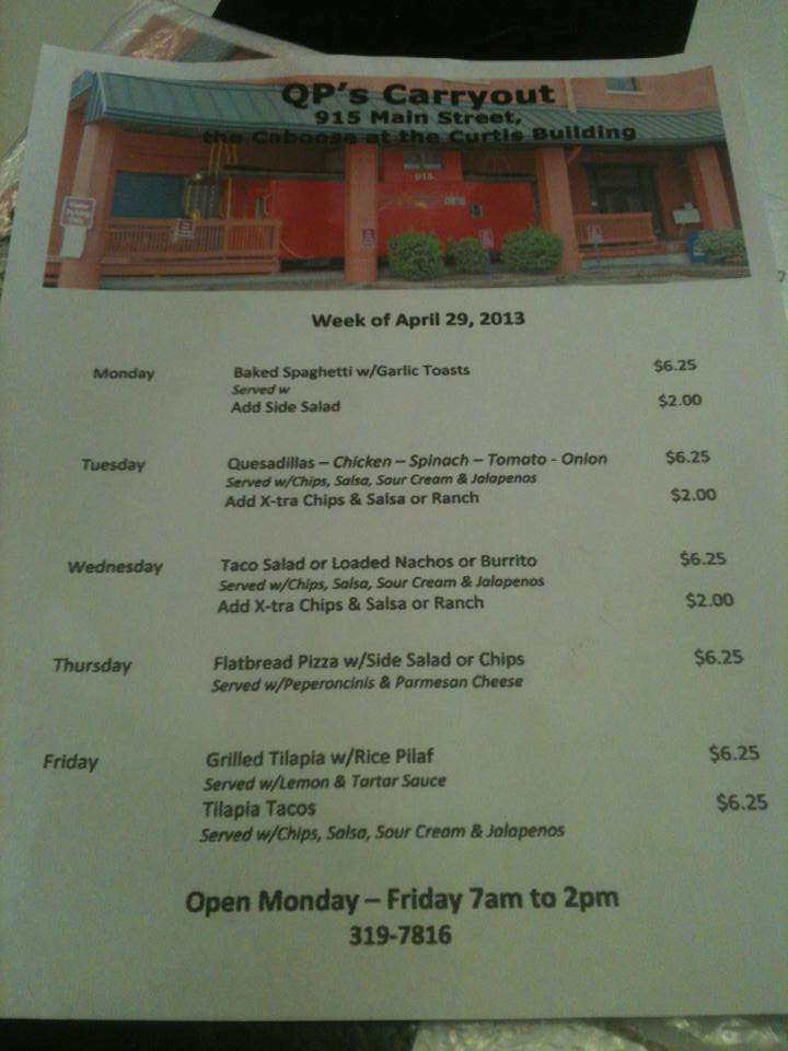 QP's Carryout - Evansville, IN menu_pic