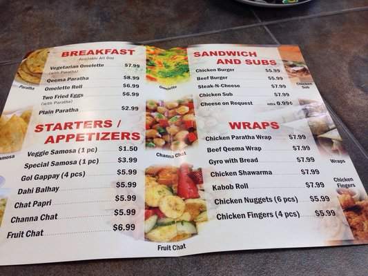 Ravi Chatkhara - Arlington, VA menu_pic