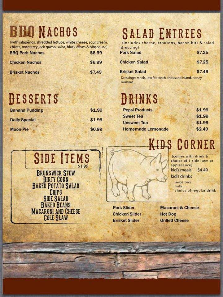 Rawhide BBQ - Decatur, AL menu_pic