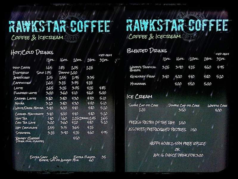 Rawkstar Coffee - Tacoma, WA menu_pic