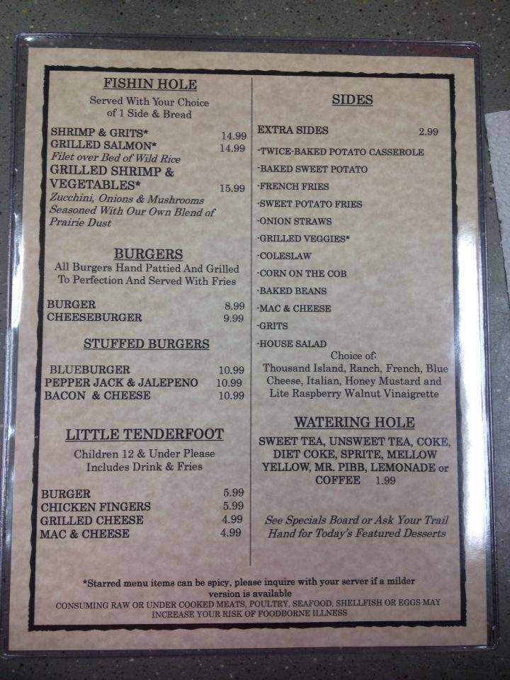 Ray's Steak and Ribs - Baxley, GA menu_pic