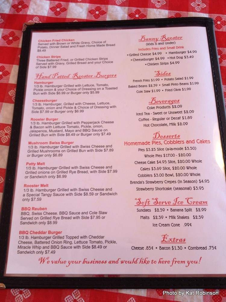 Red Rooster Bistro - Fort Smith, AR menu_pic