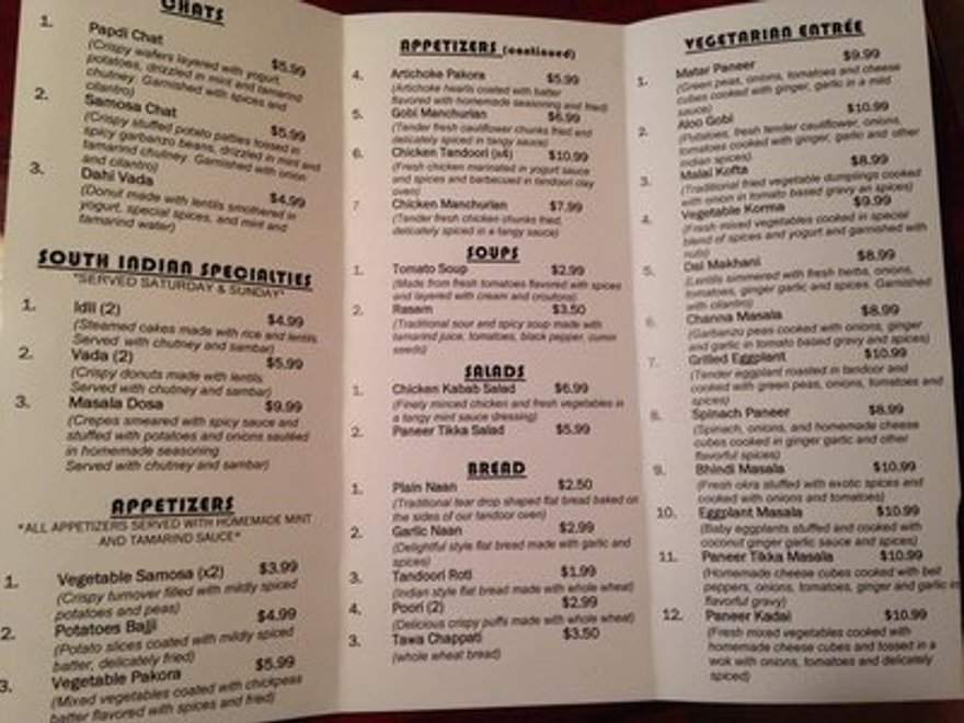 Reema's Indian Cafe - Carbondale, IL menu_pic