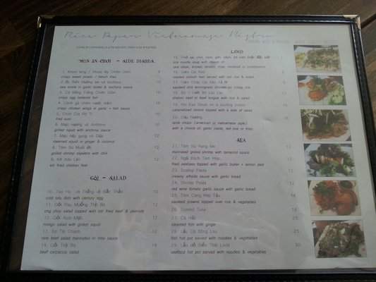 Rice Paper Bistro - Garden Grove, CA menu_pic