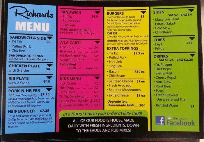 /380225393/Richards-Lunchbox-Menu-Tulare-CA - Tulare, CA