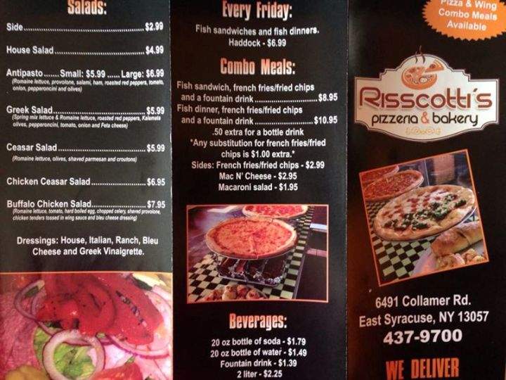 Risscotti's Pizzeria - East Syracuse, NY menu_pic