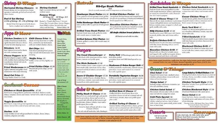 Rixster's Grill - High Point, NC menu_pic