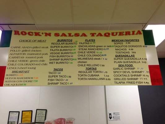 Rock n Salsa - Fremont, CA menu_pic