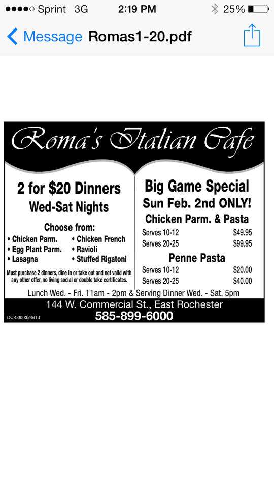 /380225829/Romas-Italian-Cafe-East-Rochester-NY - East Rochester, NY