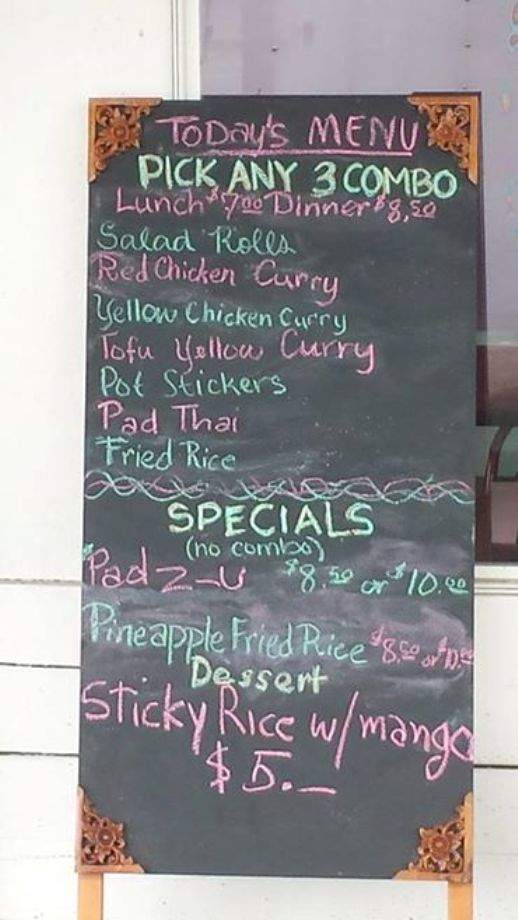 Sa Bai Jai - Tillamook, OR menu_pic