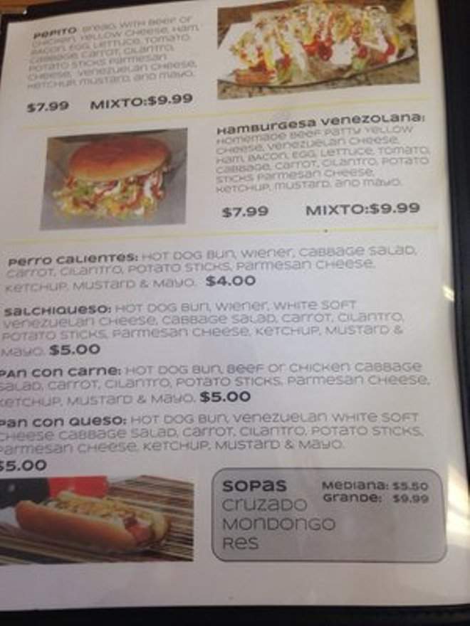 Sabor Venezolano Restaurante - Katy, TX menu_pic