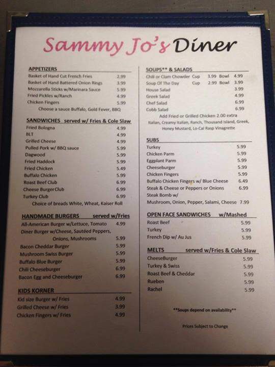 Sammy Jo's - Crossville, TN menu_pic