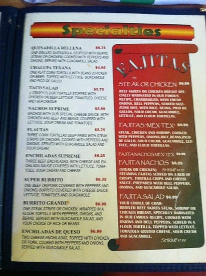 San Antonios - Fyffe, AL menu_pic
