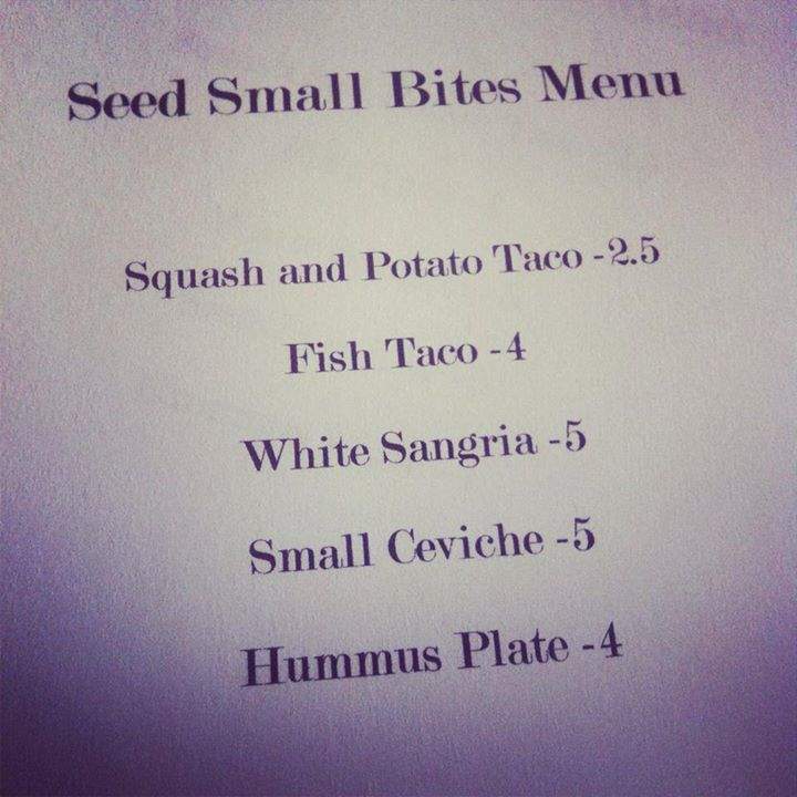 Seed Restaurant - Cottonwood, AZ menu_pic