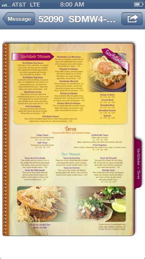 Senor Fiesta - Gainesville, GA menu_pic