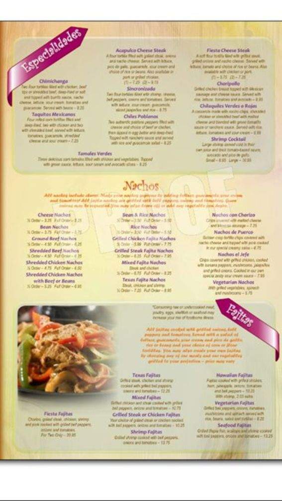 Senor Fiesta - Gainesville, GA menu_pic