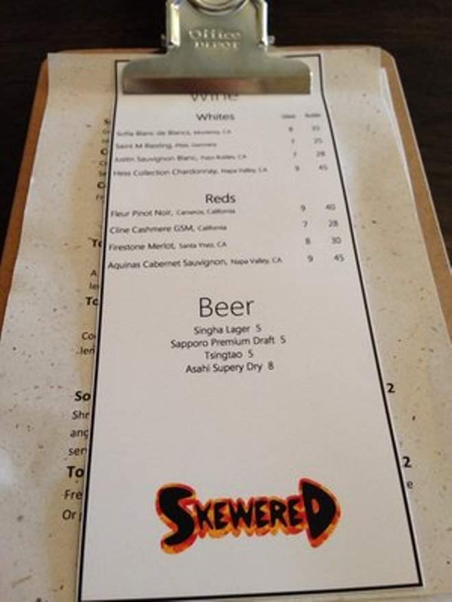Skewered Thai - Salt Lake City, UT menu_pic