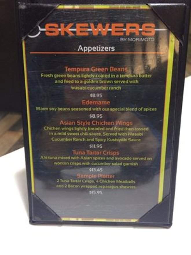 Skewers By Morimoto - Los Angeles, CA menu_pic