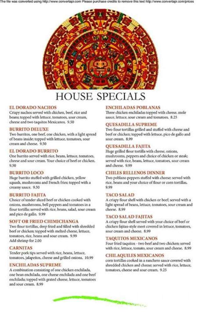 Sol Azteca - Marquette, MI menu_pic