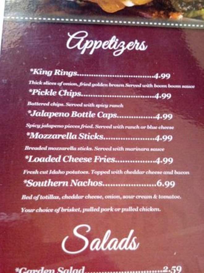Southern Smoke BBQ - Newport, KY menu_pic