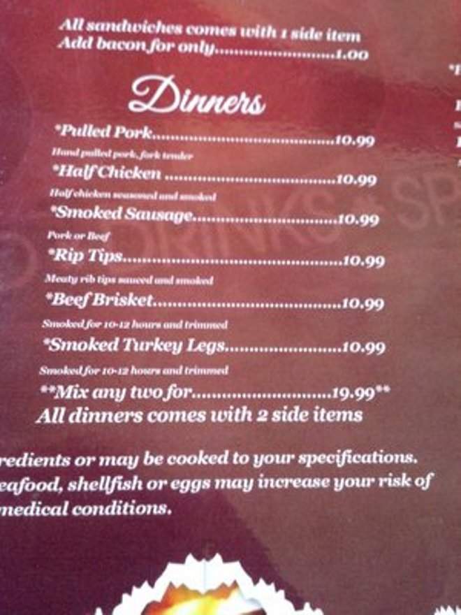 Southern Smoke BBQ - Newport, KY menu_pic