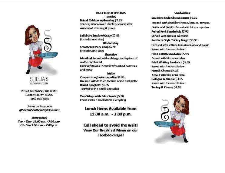 Southern Style Cuisine - Louisville, KY menu_pic