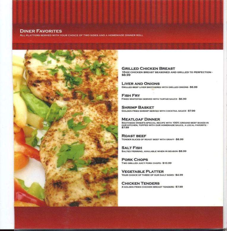 Southside Diner - Harrisonburg, VA menu_pic