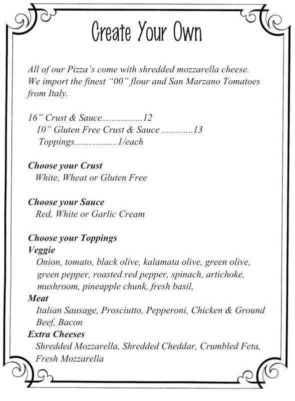 Spicolis Pizzeria - Sheboygan, WI menu_pic