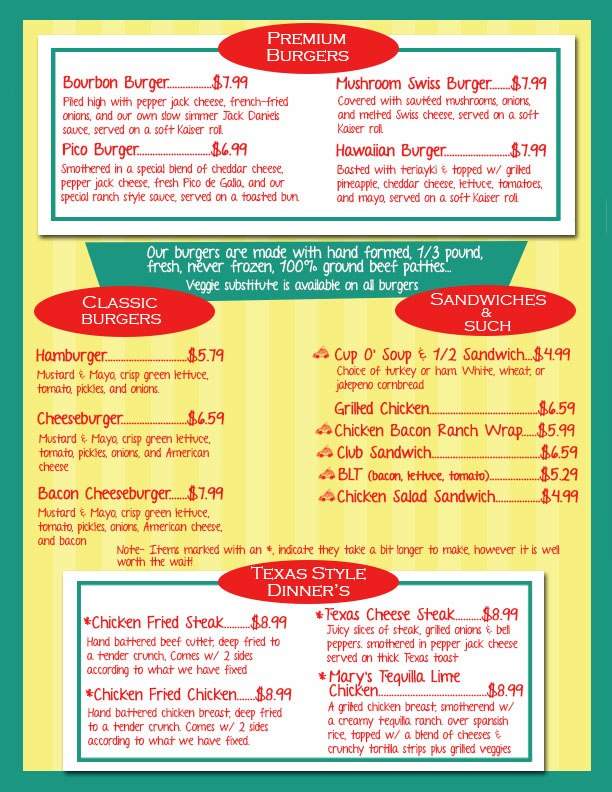 Stacy's Home Fries - Jefferson, TX menu_pic