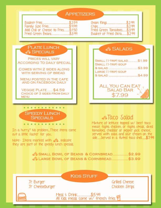Stacy's Home Fries - Jefferson, TX menu_pic