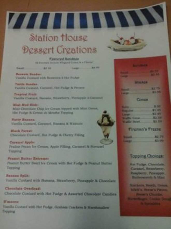 Station House Family Resturant - Crivitz, WI menu_pic