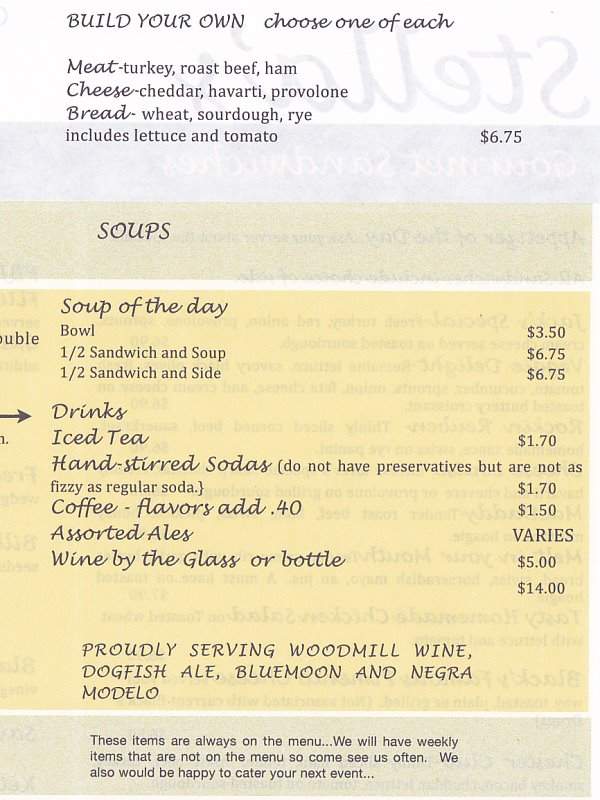 Stella's - Chester, SC menu_pic