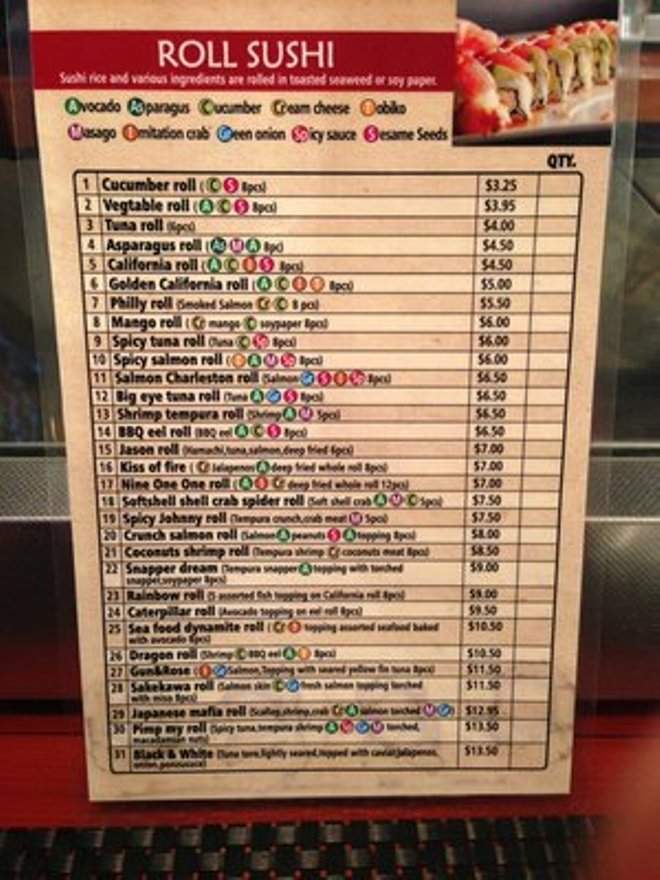 Sushi Garden - Coos Bay, OR menu_pic