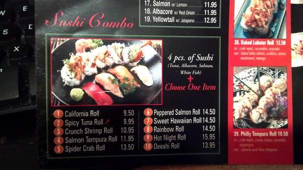 Sushiholic - La Mirada, CA menu_pic