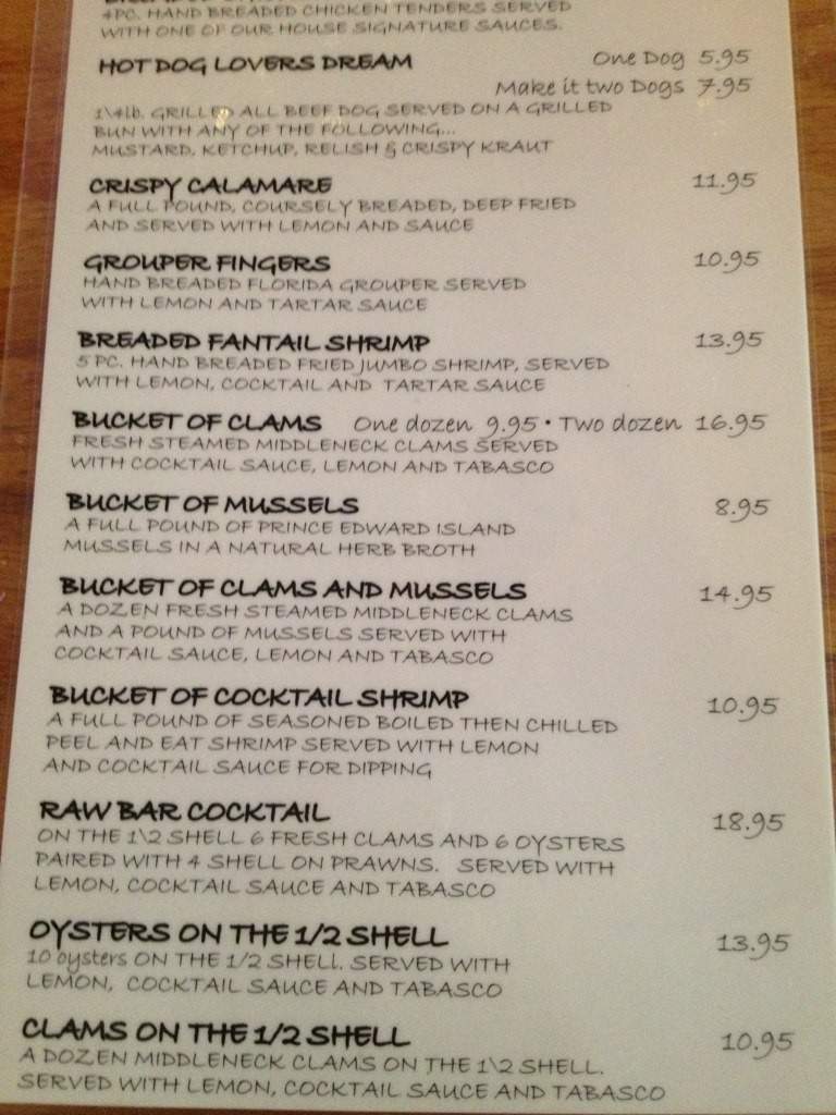 Sweet waters Smokehouse and Grill - Flagler Beach, FL menu_pic