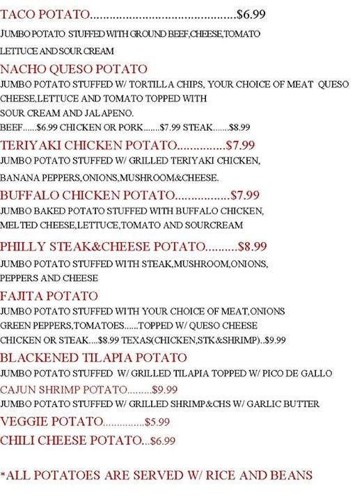 Taco Meats Potato - Indianapolis, IN menu_pic