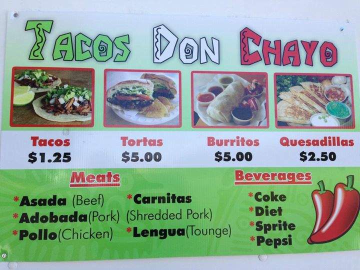 Tacos Don Chayo - Yakima, WA menu_pic