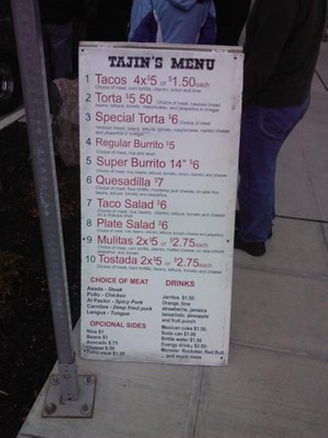 Tacos El Tajin - Seattle, WA menu_pic