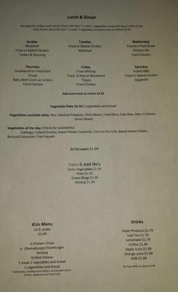 Tangy Cafe abd Eatery - Rutherfordton, NC menu_pic