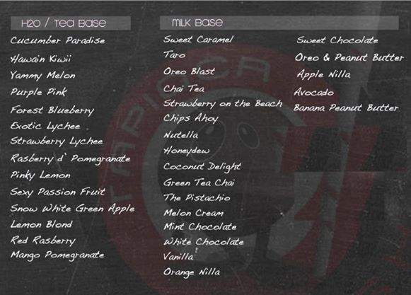 Tapioca Rush - Edinburg, TX menu_pic