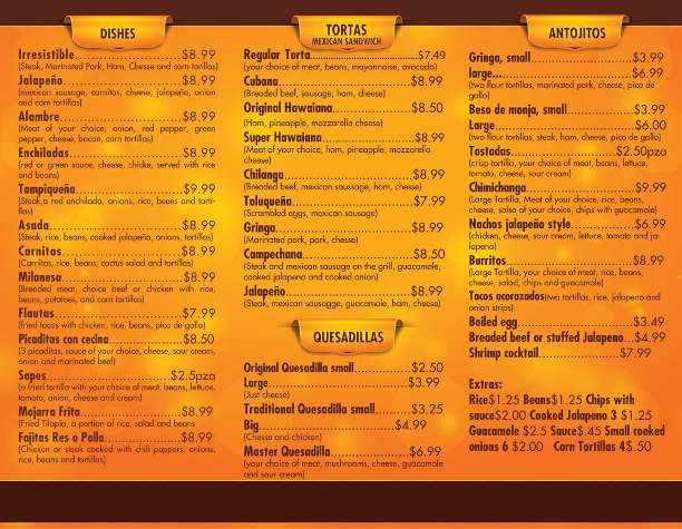 Taqueria El Jalapeno - Crystal, MN menu_pic